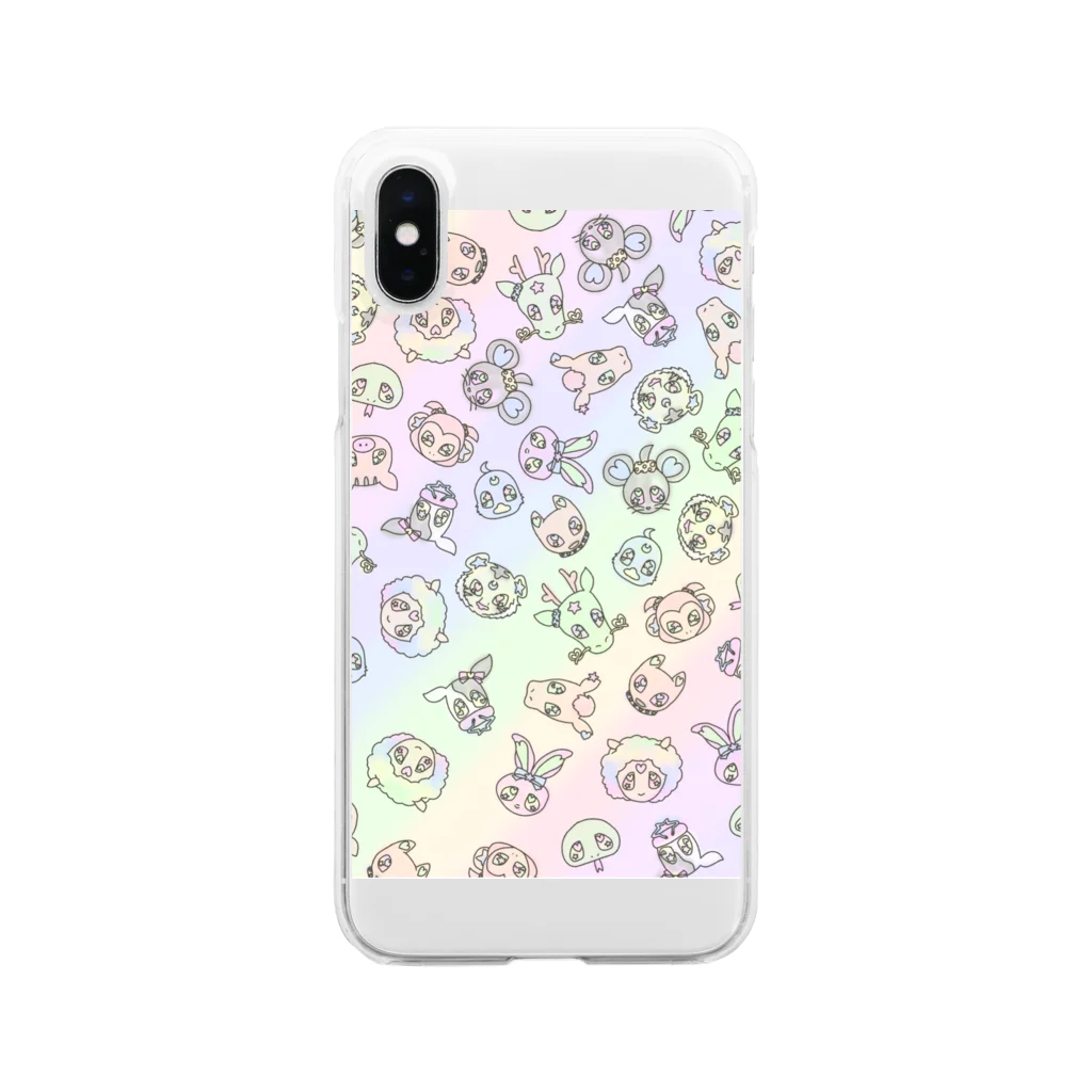 とろとろドローイングの干支/カラフル Clear Smartphone Case