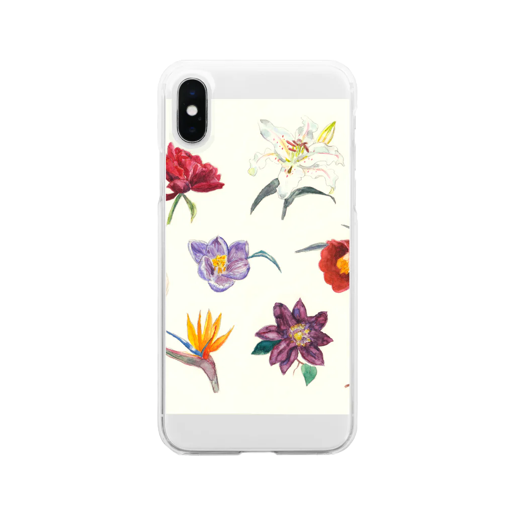 上/うえのお気に入りの花 Clear Smartphone Case