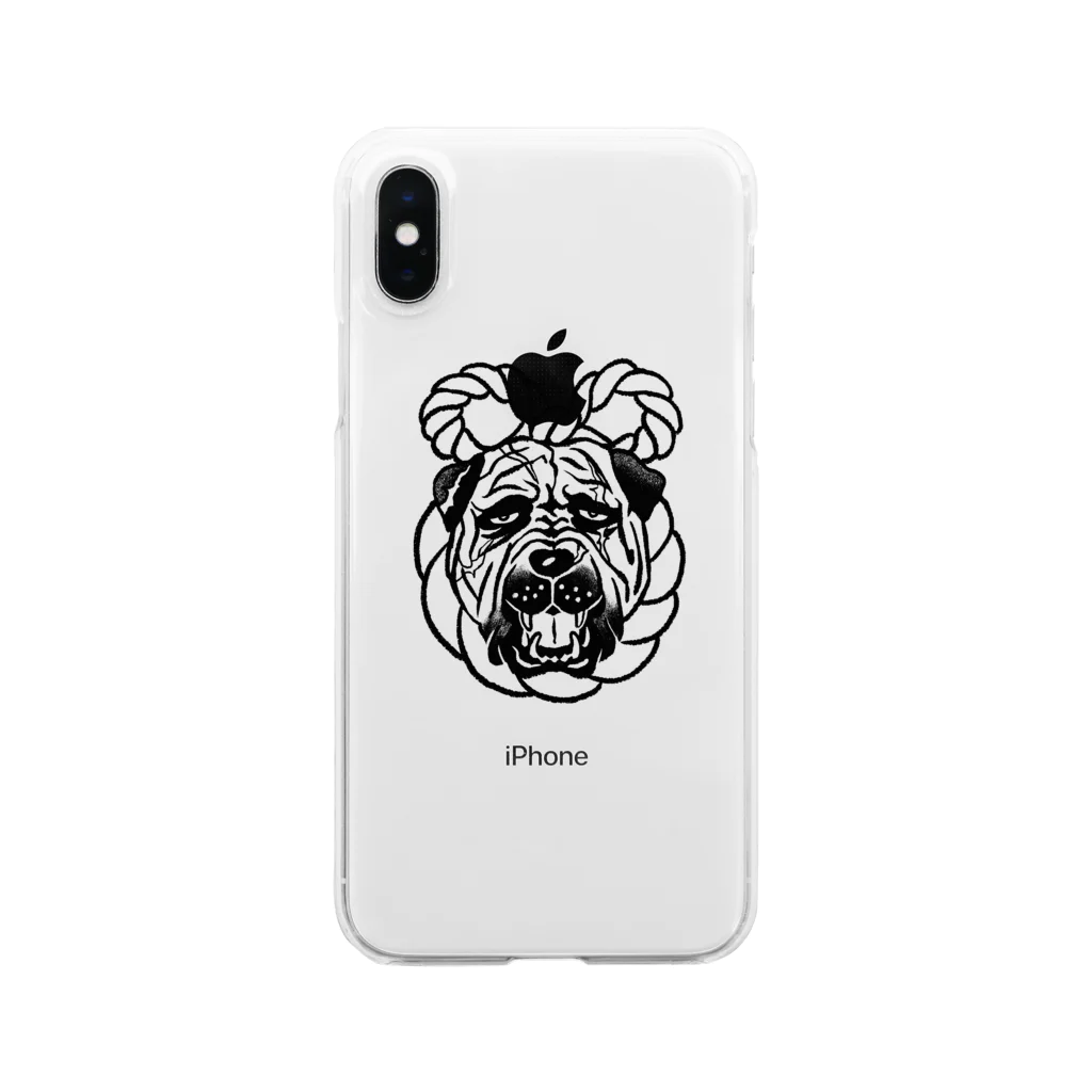 メイドイン極楽スズリ店の土佐犬 Clear Smartphone Case