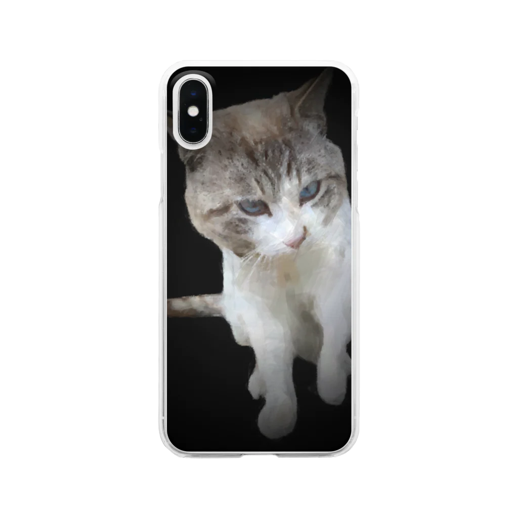 ちばっちょ【ち畳工房&猫ねこパラダイス】のシャムトラ猫 Clear Smartphone Case