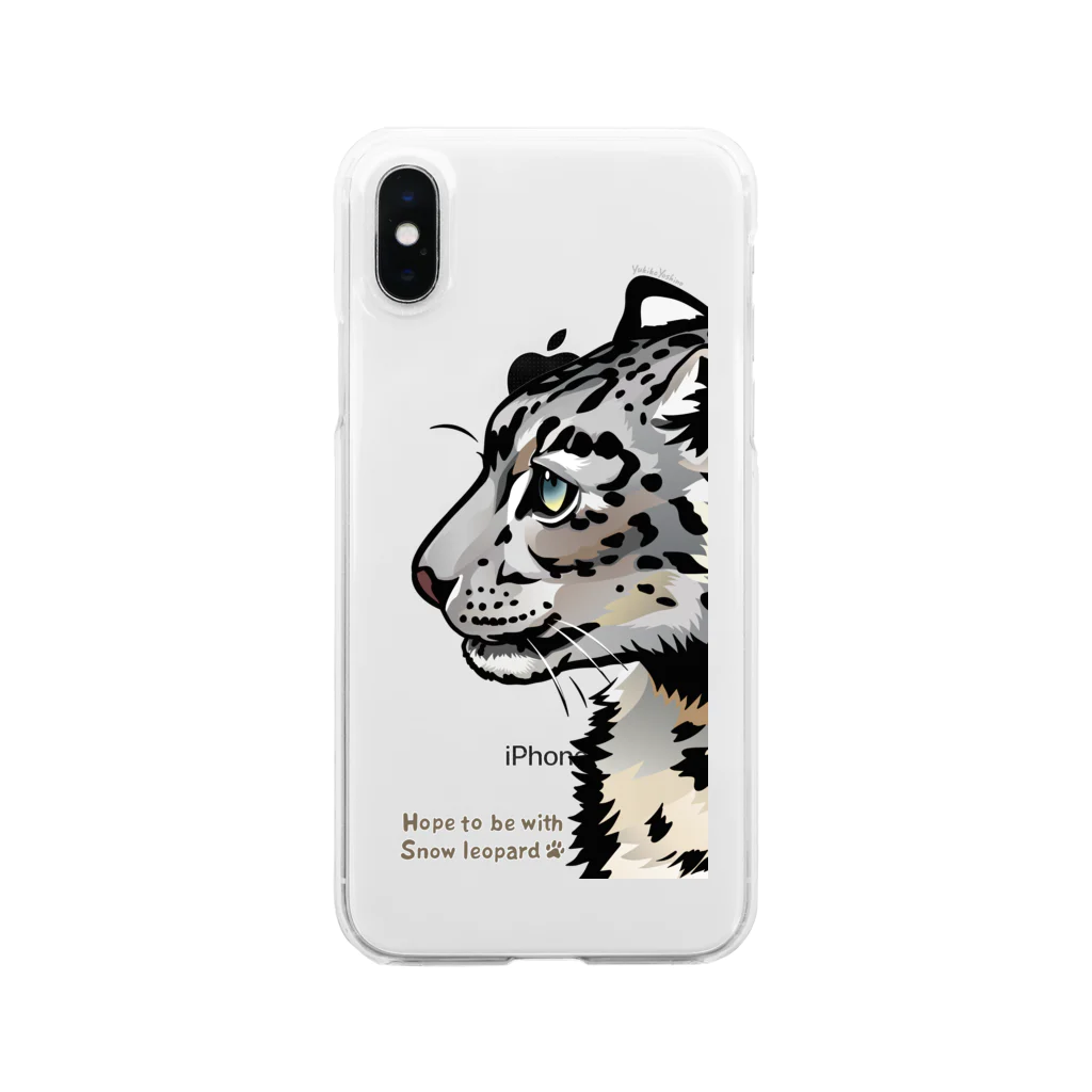 MUSEUM LAB SHOP MITのSnow leopard＊ユキヒョウ　スマホクリアケース Clear Smartphone Case