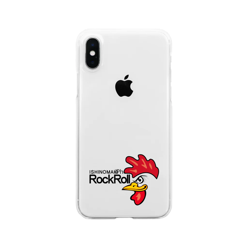 ABstoreのRockRoll-Ishinomaki-Chicken.ver Clear Smartphone Case