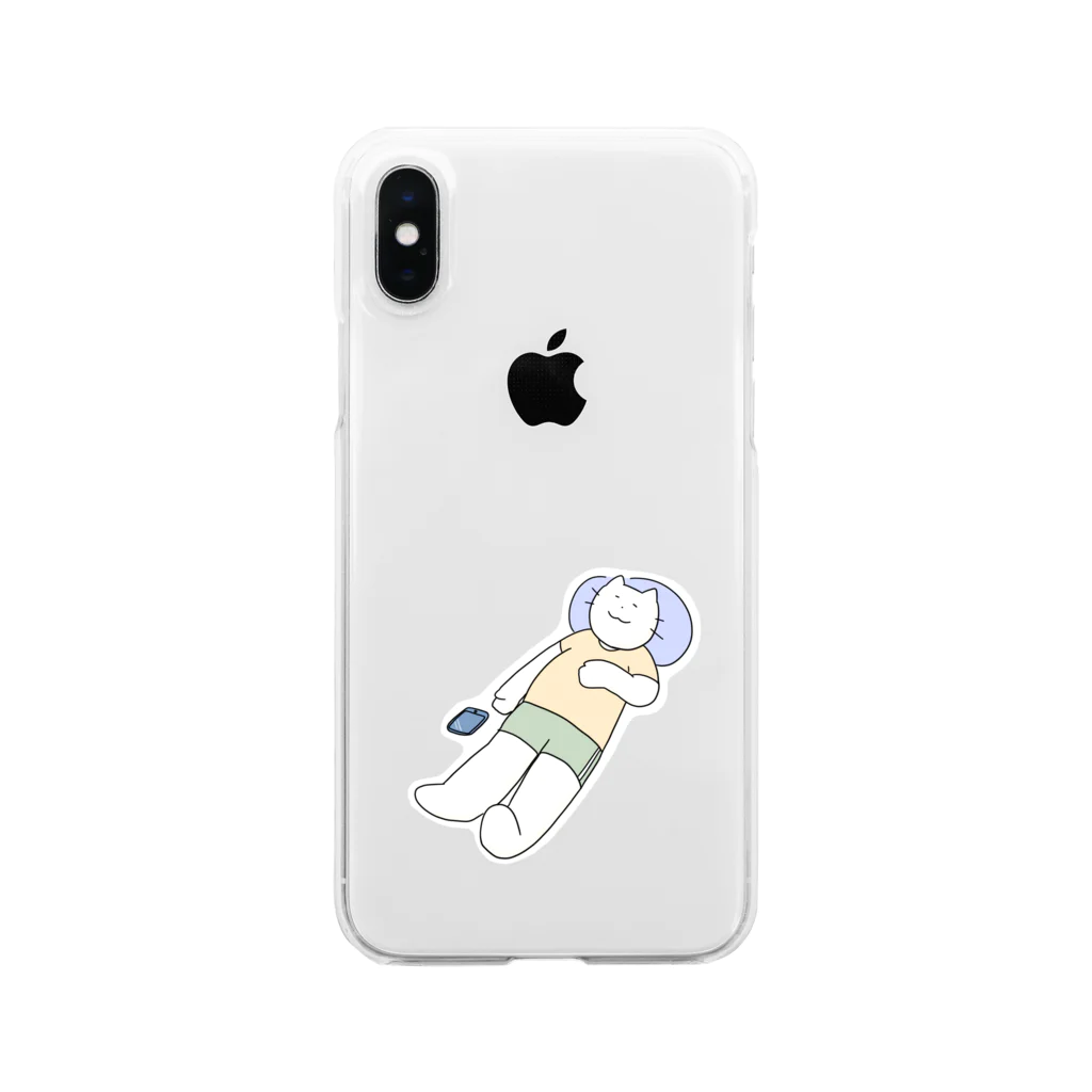 ageimoworksのねてるねこ Clear Smartphone Case