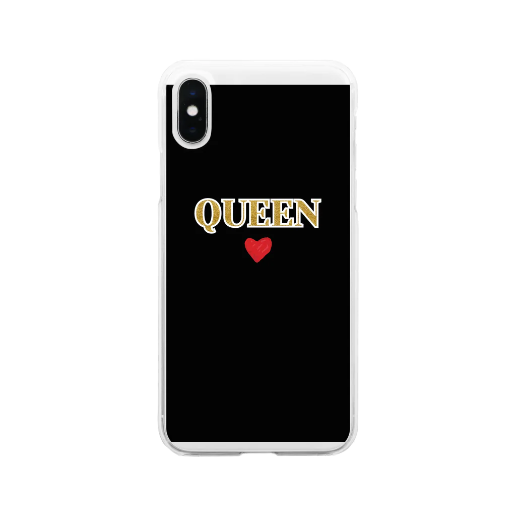 DOLUXCHIC RAYLOのQUEEN Black & Gold クリアスマホケース