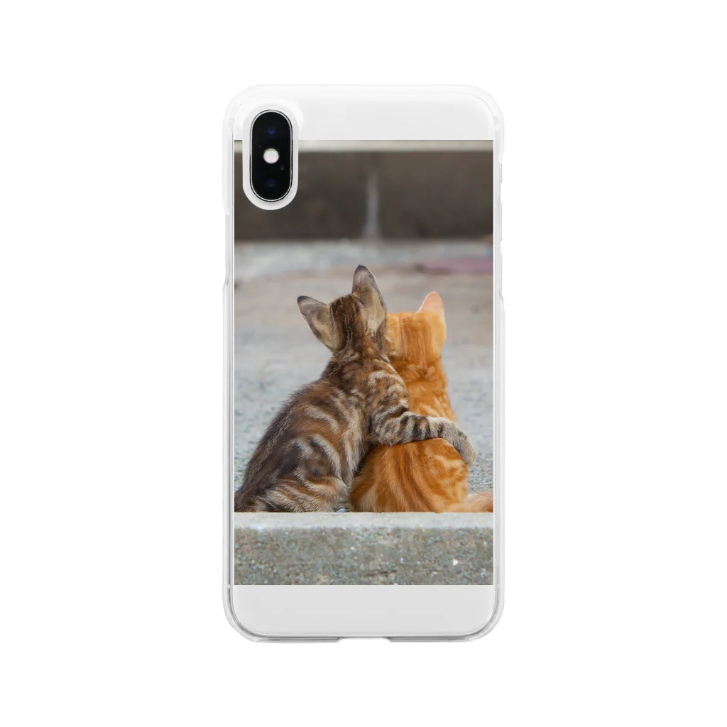 猫写真家　森永健一 にゃんこ屋 SUZURIストアのずっと一緒 Clear Smartphone Case