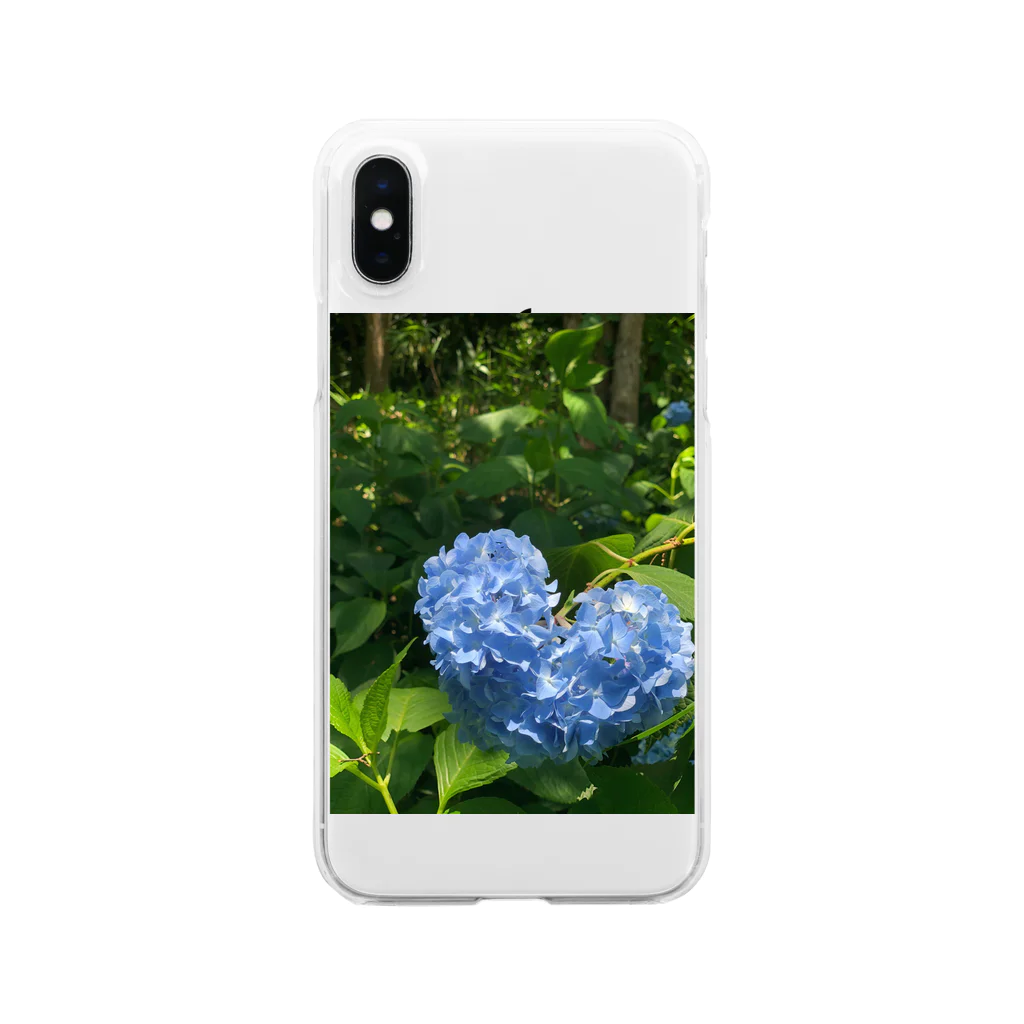 凜@髭団の紫陽花ハート Clear Smartphone Case