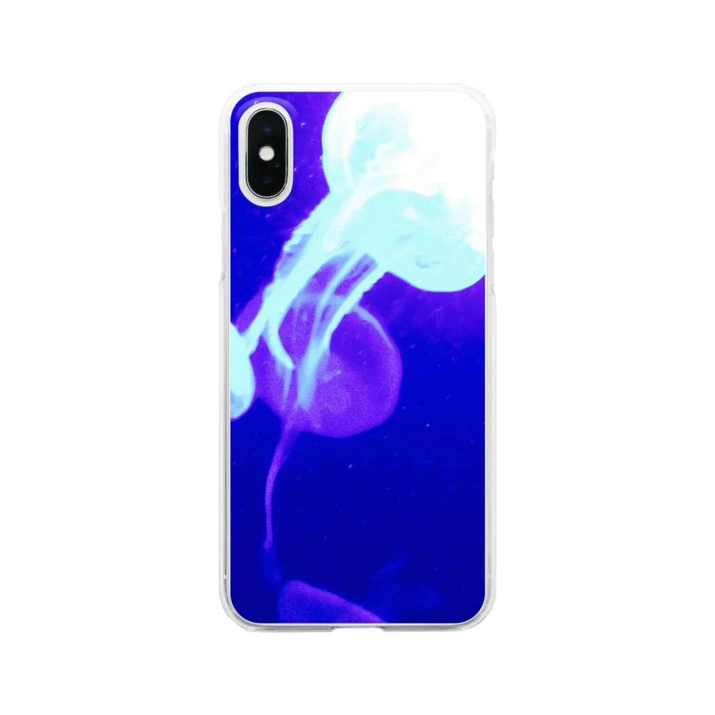 がちゃみそしるのPurple jellyfish  Clear Smartphone Case