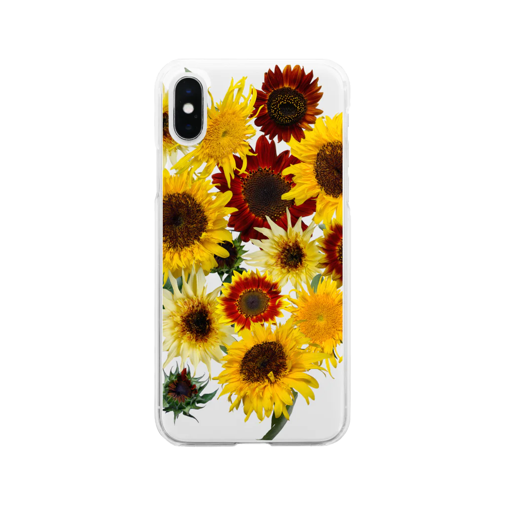 flower & Plants Edenのヒマワリグラフィック-001 Clear Smartphone Case