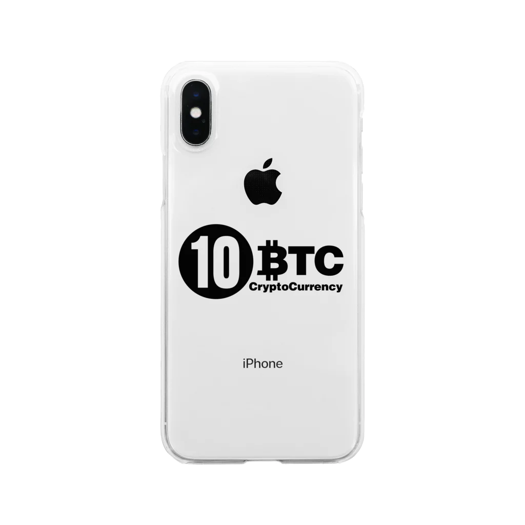 10BTCの10BTC(Black-Logo) クリアスマホケース