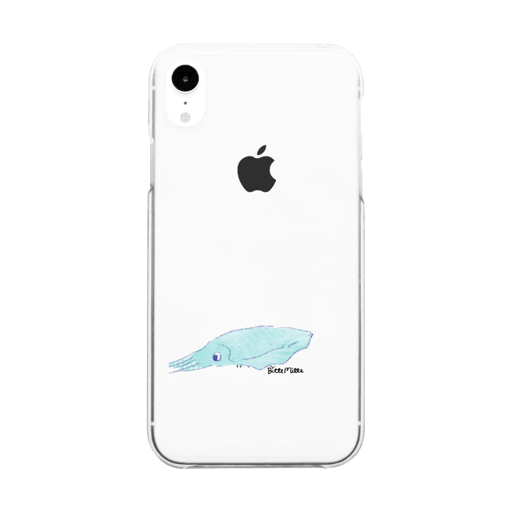 物語のあるスマホケース「ケースガーデン」のイカ　iPhoneケース 魚 海 Clear Smartphone Case