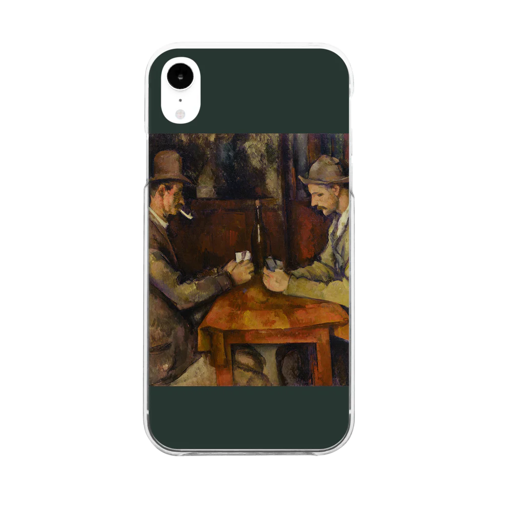 SONOTENI-ARTの017-006　ポール・セザンヌ　『カード遊びをする人々』　クリア　スマホケース　iPhone XR専用デザイン　CC3 Clear Smartphone Case