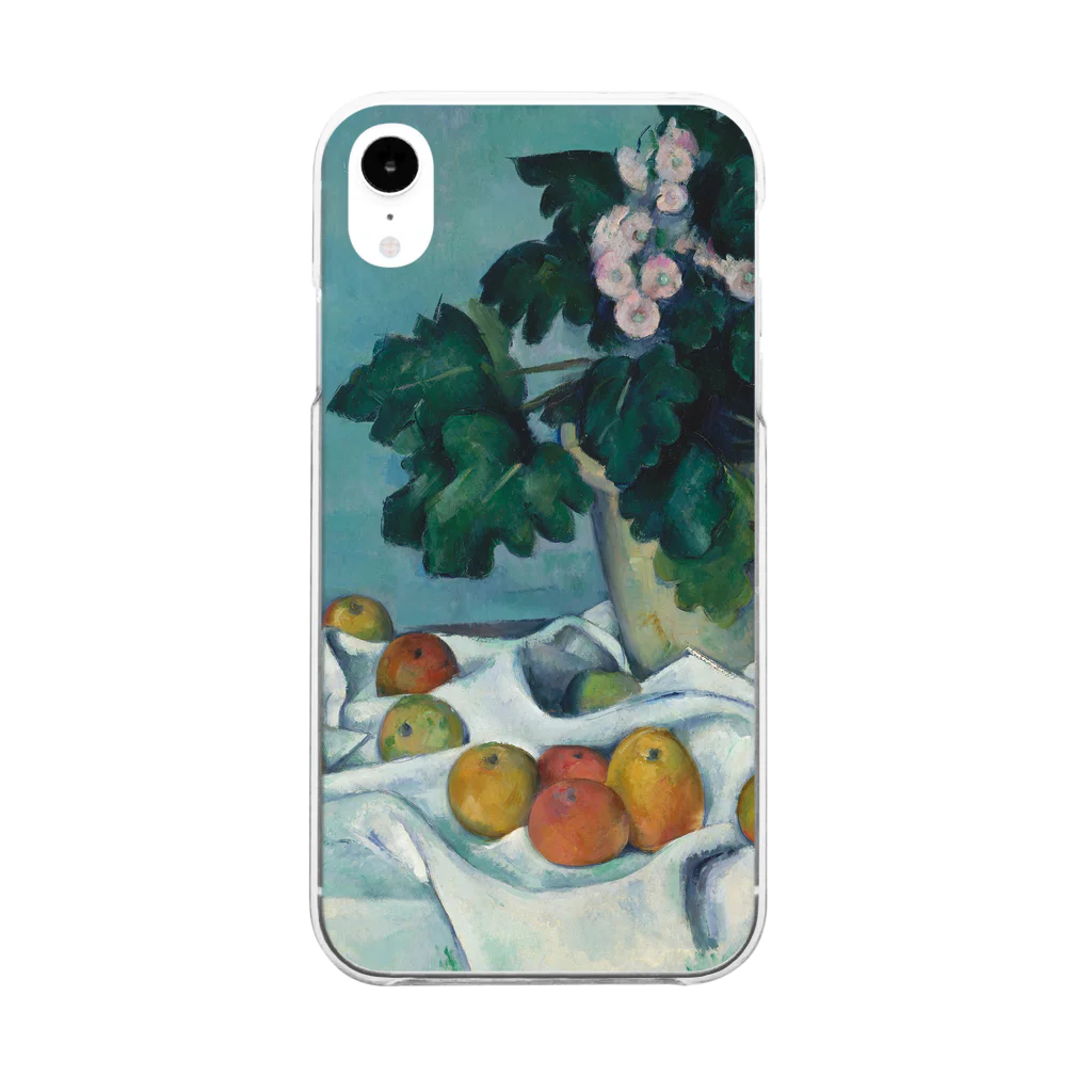 SONOTENI-ARTの017-007　ポール・セザンヌ　『リンゴとサクラソウの鉢のある静物』　クリア　スマホケース　iPhone XR専用デザイン　CC3 クリアスマホケース
