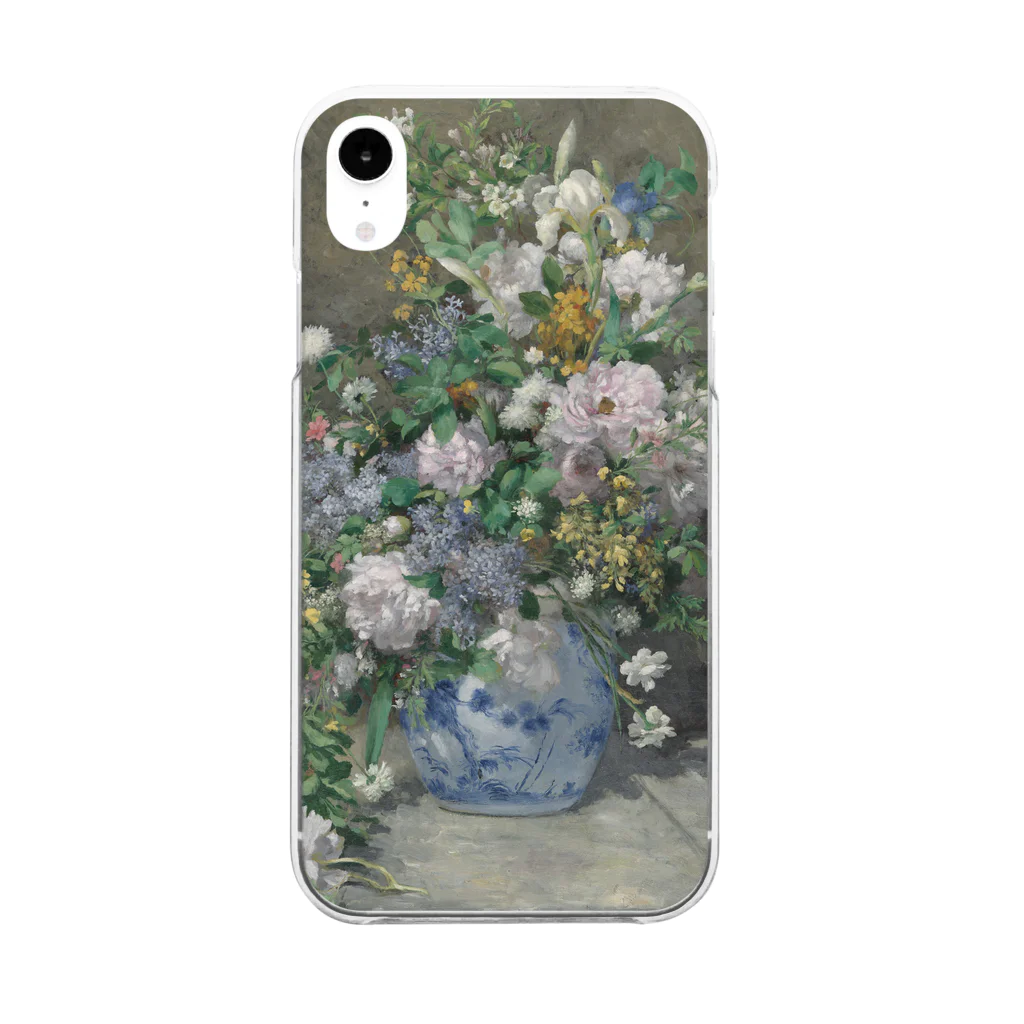 SONOTENI-ARTの016-001　ルノワール　『春の花束』　クリア　スマホケース　iPhone XR専用デザイン　CC3 クリアスマホケース