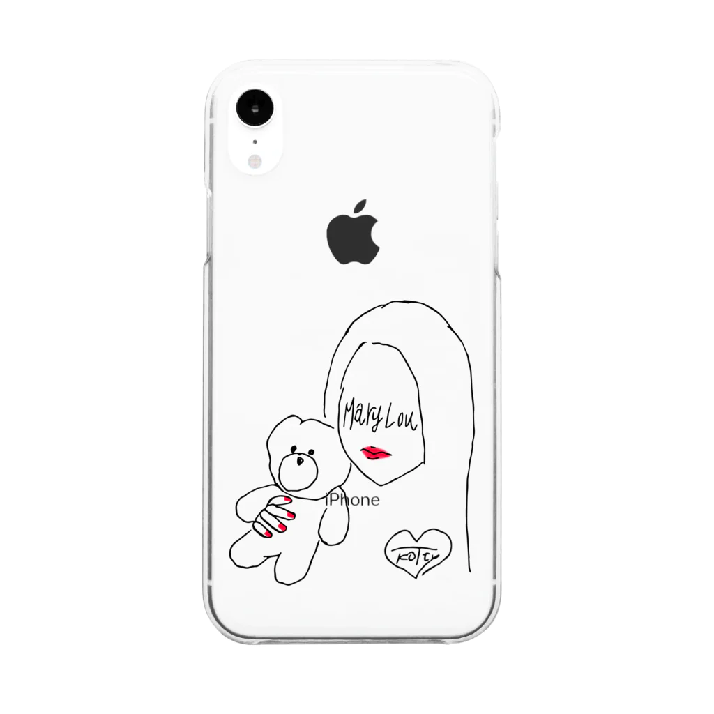 Mary Lou Official GoodsのKotty.2 Clear Smartphone Case