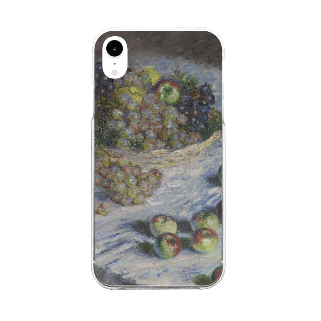 SONOTENI-ARTの004-034　クロード・モネ　『リンゴと葡萄』　クリア　スマホケース　iPhone XR専用デザイン　CC3 クリアスマホケース