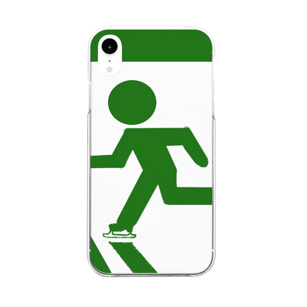 chyumonの非常口スケーター Clear Smartphone Case