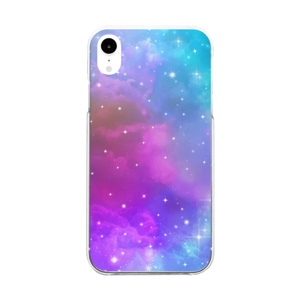 DOLUXCHIC RAYLOのDark Universe Rainbow Clear Smartphone Case