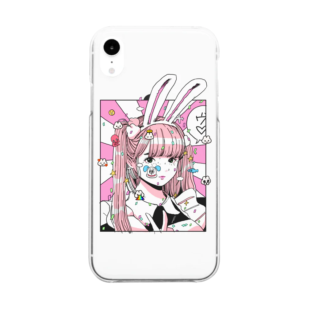 ざきよしちゃんのうさぎメイド Clear Smartphone Case