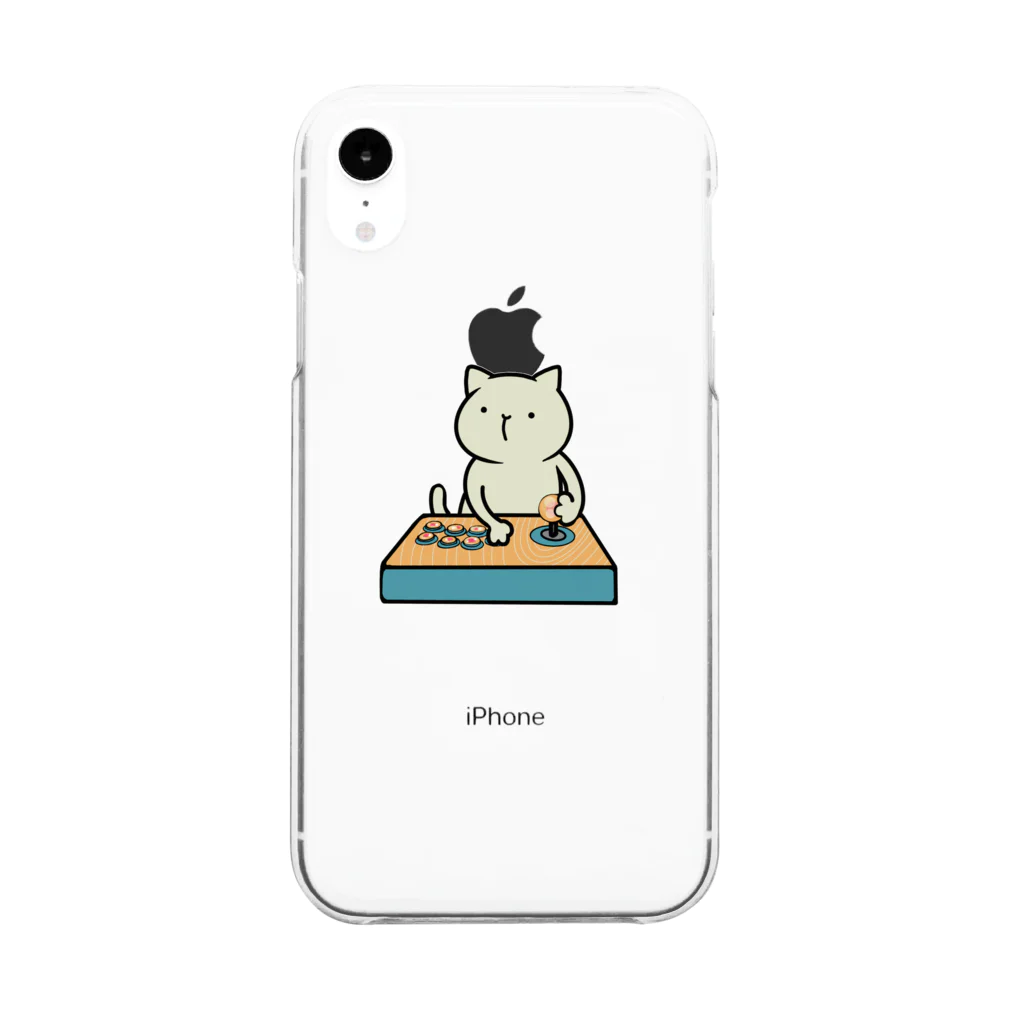 Grün Libelle商店のゲームねこちゃん Clear Smartphone Case