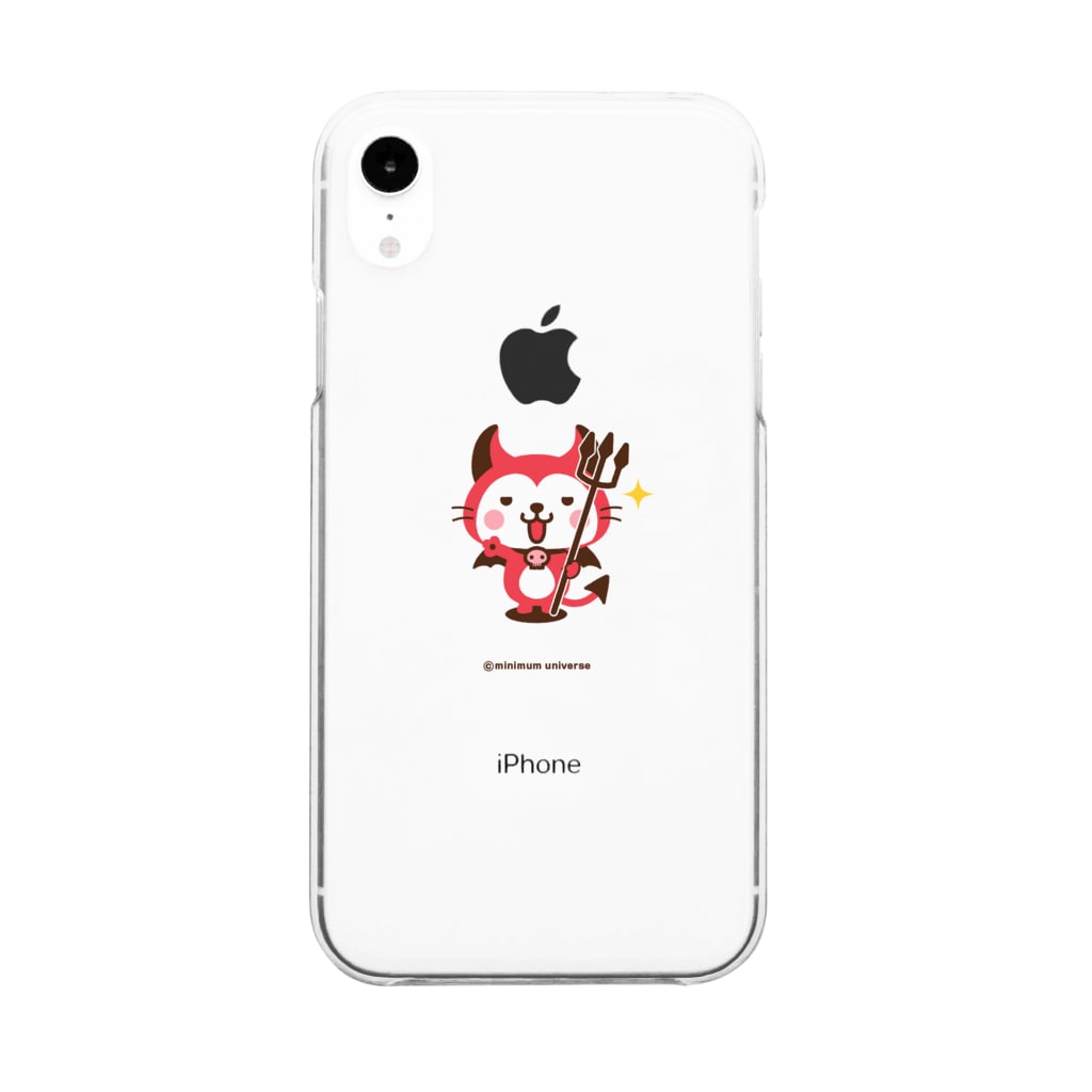 ミニマムユニヴァース@SUZURIのデビねこくんスマホケース Clear Smartphone Case