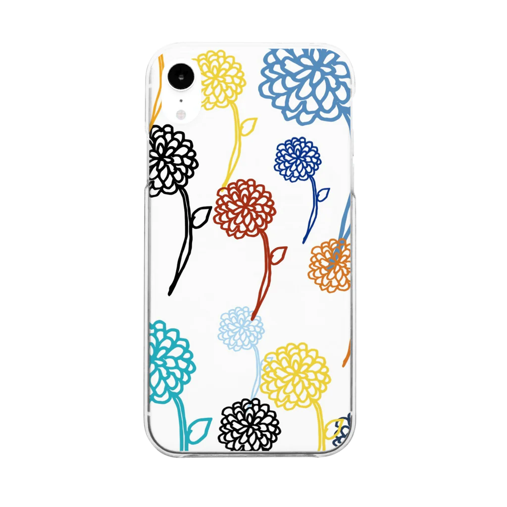 emiko_tokyoのDahlias Clear Smartphone Case