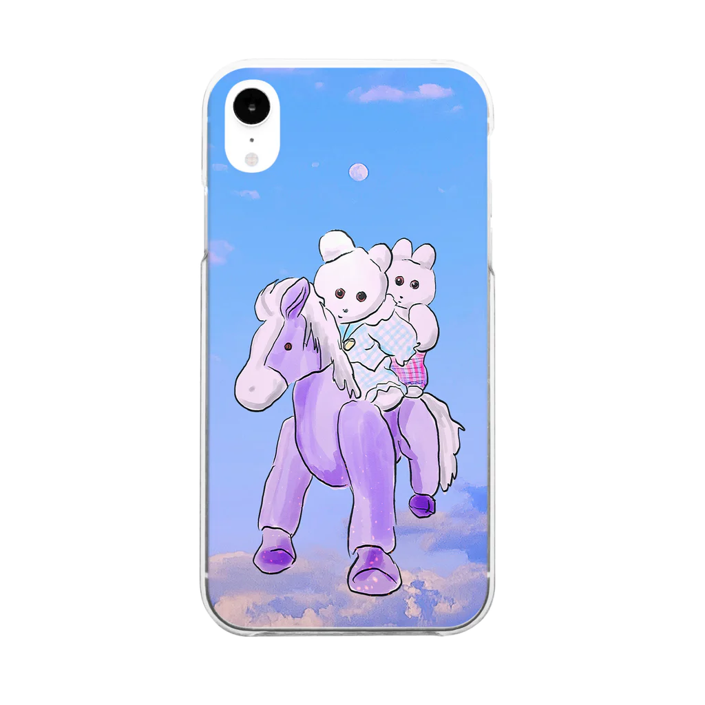 くまきちショップやさんのLet's go together Clear Smartphone Case