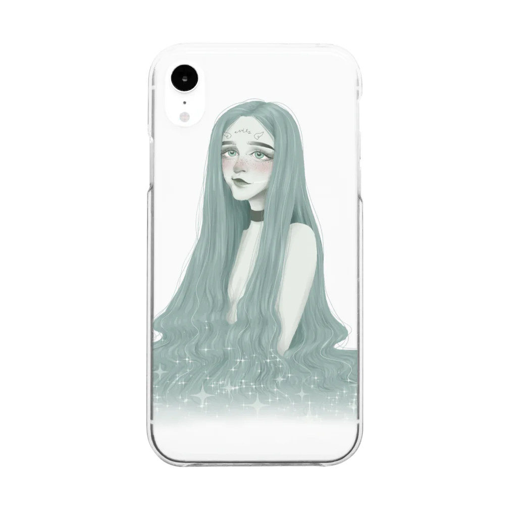 evils  イラスト、キャラクターグッズ販売のグリーン･ベル Clear Smartphone Case