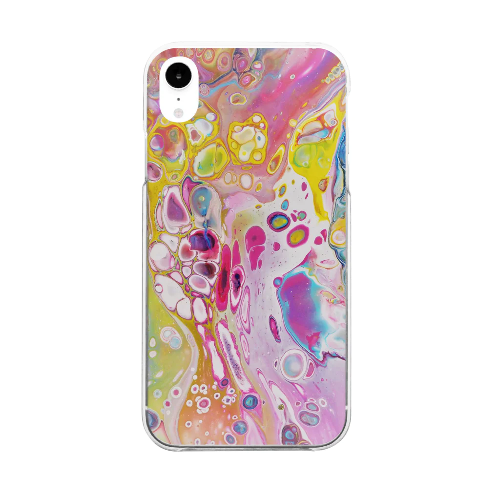 kmatsu_art suzuriの淡雪 Clear Smartphone Case