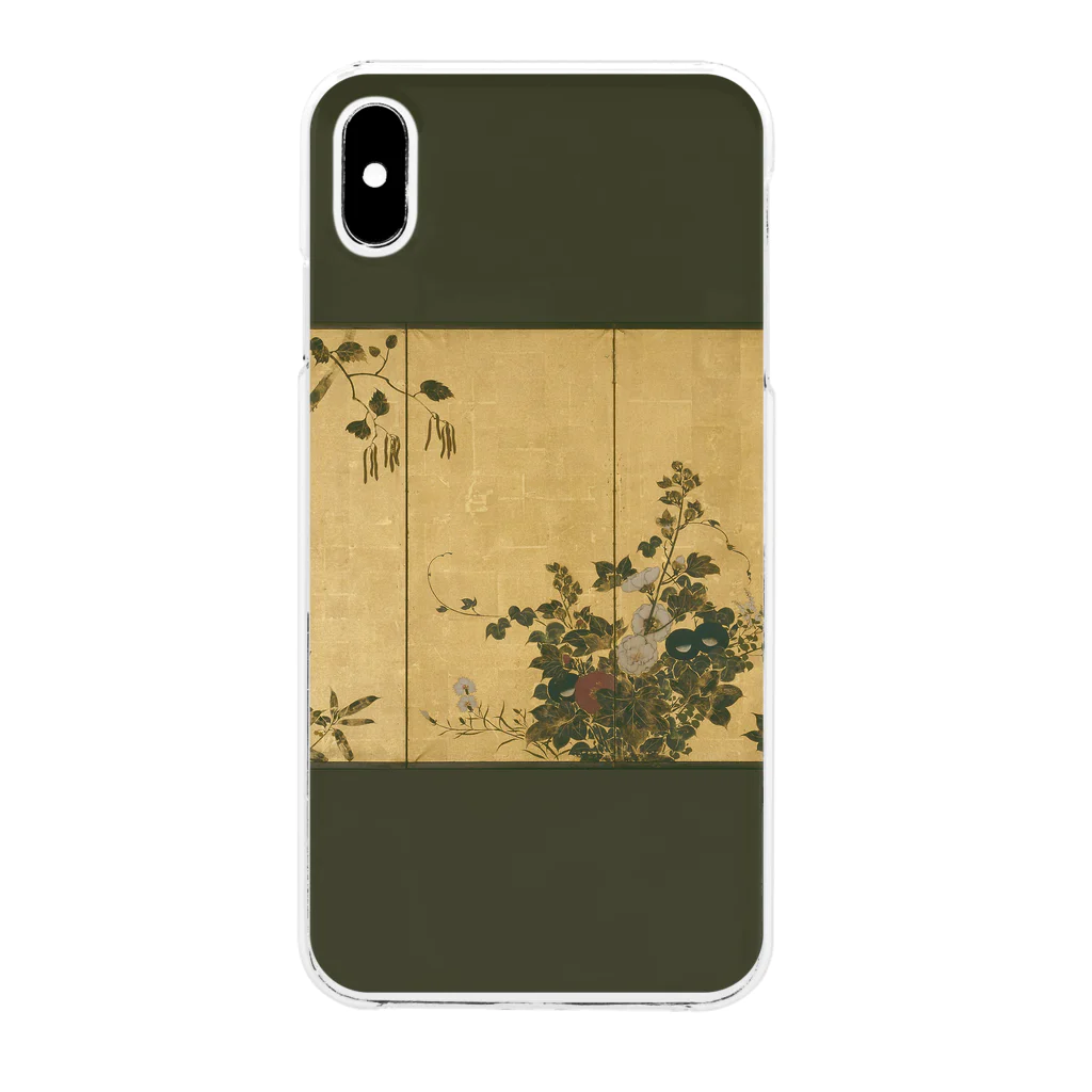 SONOTENI-ARTの002-002　鈴木其一　『秋冬の花』　クリア　スマホケース　iPhone XSMax専用デザイン　CC7 Clear Smartphone Case