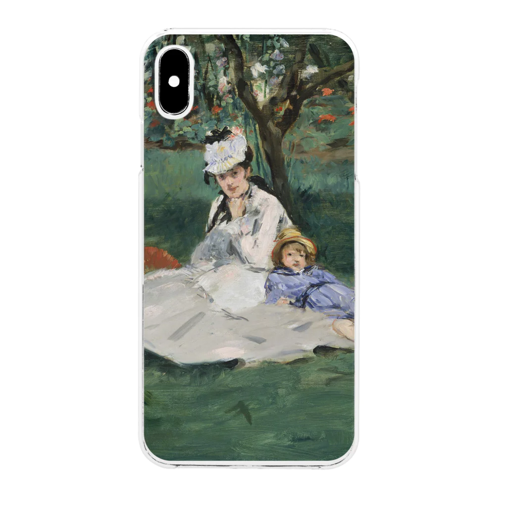 SONOTENI-ARTの012-002　エドゥアール・マネ　『庭のモネ一家』　クリア　スマホケース　iPhone XSMax専用デザイン　CC7 Clear Smartphone Case