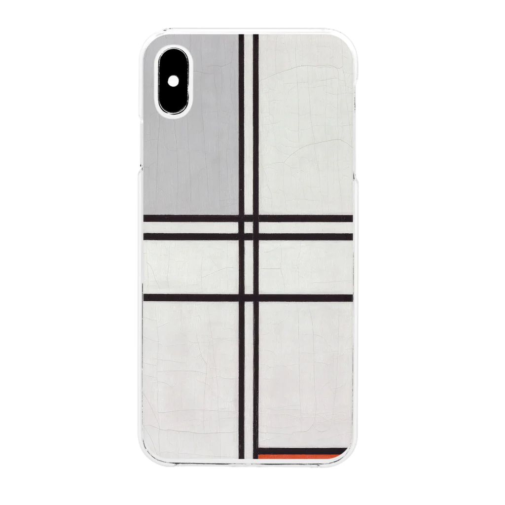 SONOTENI-ARTの028-002　モンドリアン　『コンポジション(No.1)』　クリア　スマホケース　iPhone XSMax専用デザイン　CC7 Clear Smartphone Case