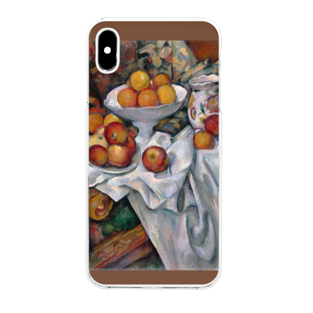 SONOTENI-ARTの017-001　ポール・セザンヌ　『リンゴとオレンジのある静物』　クリア　スマホケース　iPhone XSMax専用デザイン　CC7 クリアスマホケース