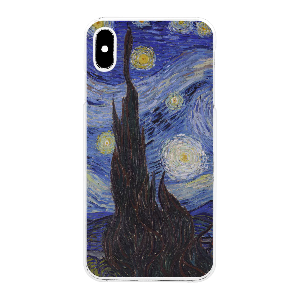 SONOTENI-ARTの005-004　ゴッホ　『星月夜』　クリア　スマホケース　iPhone XSMax専用デザイン　CC7 Clear Smartphone Case