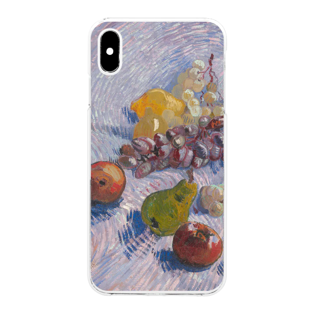 SONOTENI-ARTの005-017　ゴッホ　『リンゴ、セイヨウナシ、レモン、ブドウのある静物 』　クリア　スマホケース　iPhone XSMax専用デザイン　CC7 クリアスマホケース
