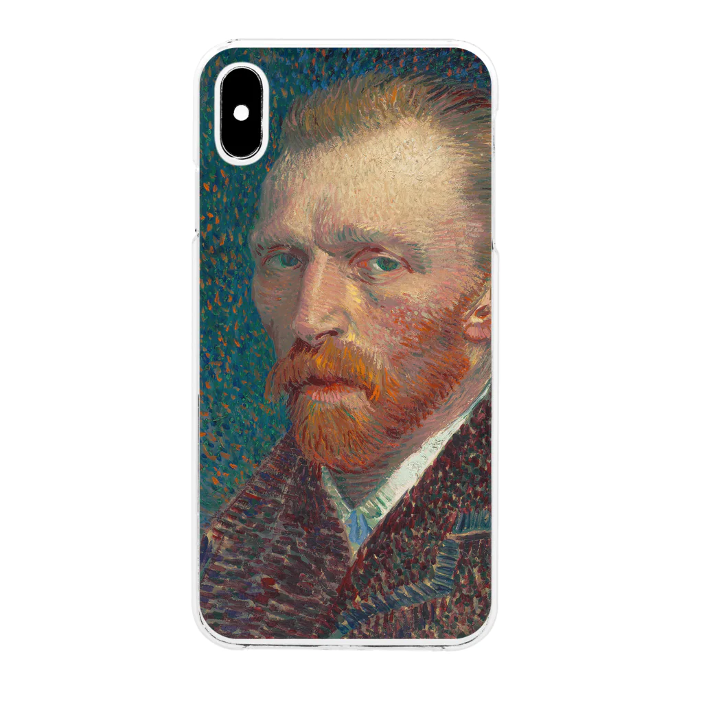 SONOTENI-ARTの005-019　ゴッホ　『Self-Portrait -1887-』　クリア　スマホケース　iPhone XSMax専用デザイン　CC7 クリアスマホケース