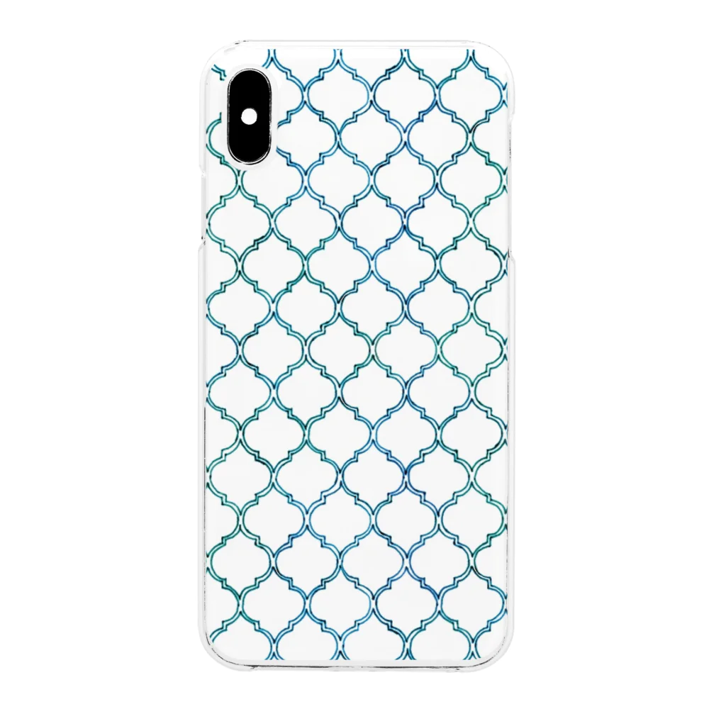 saiの滲みのモロッコタイル Clear Smartphone Case