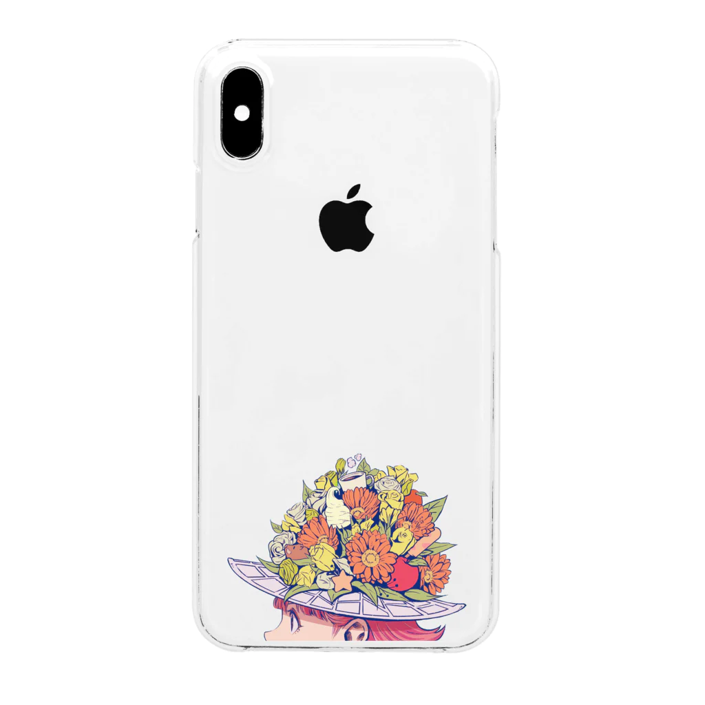 ホリプーイラストショップのflower girl Clear Smartphone Case