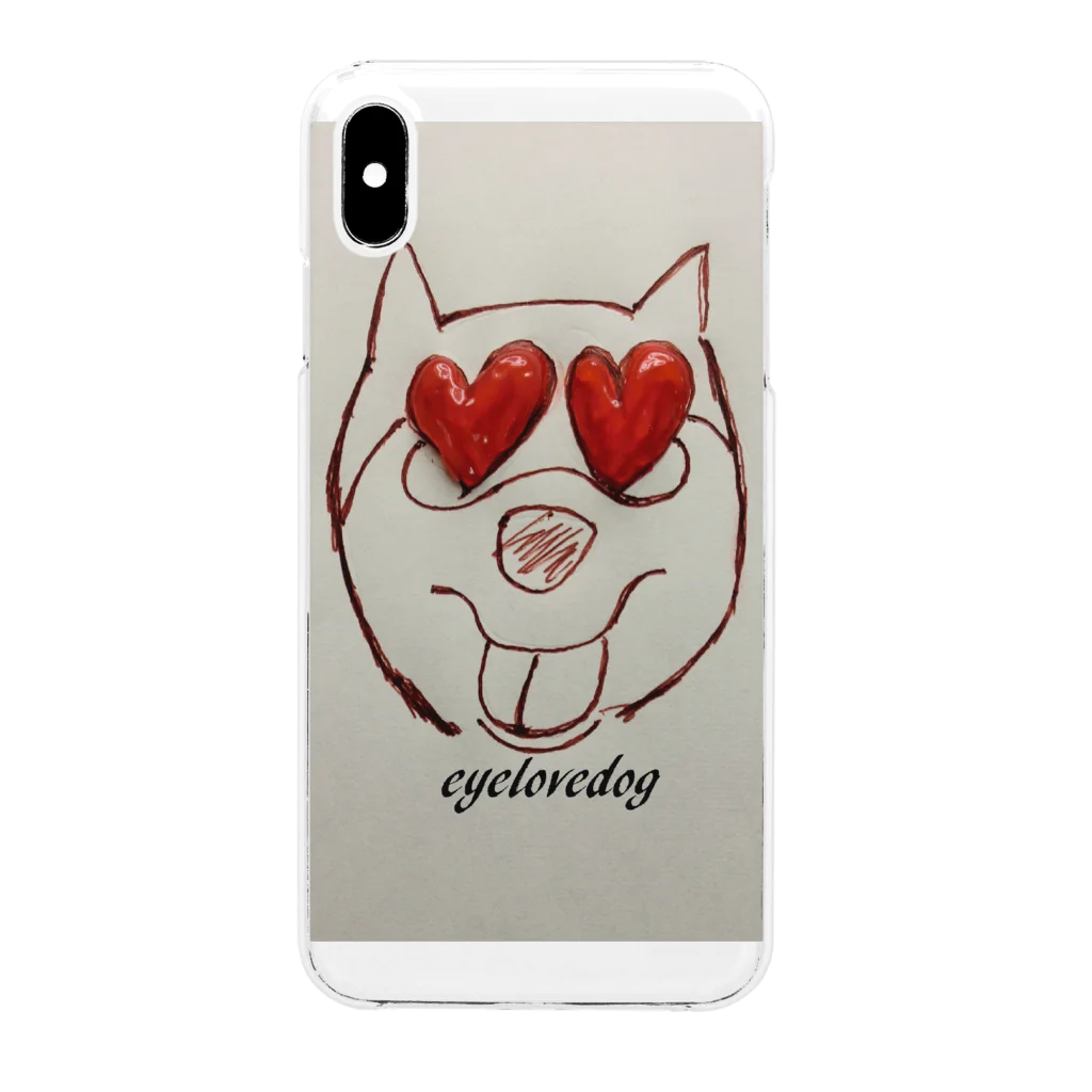 panthera leoのeye♥dog Clear Smartphone Case