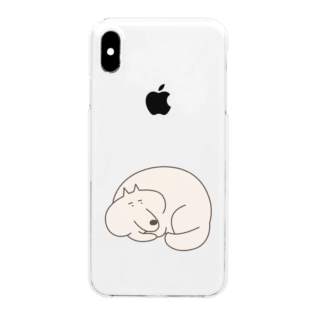 くらきち ONLINE SHOPのいぬまゆげ Clear Smartphone Case