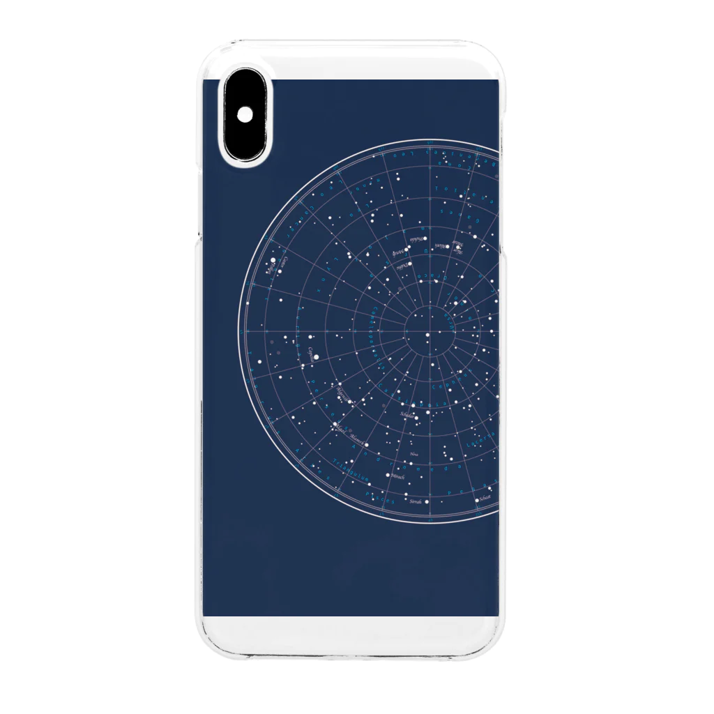  +卵ノ見タ夢+の時廻る星図（紫紺) Clear Smartphone Case