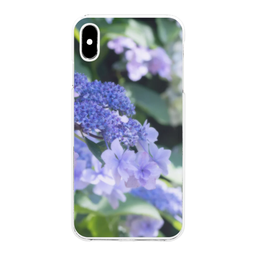 akane_art（茜音工房）の花フォト（アジサイ/紫） Clear Smartphone Case