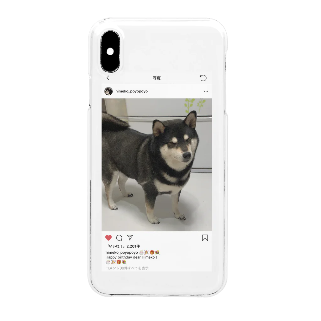 柴犬 Himeko kawaii shop のHimeko iPhone case 【clear⑦】 クリアスマホケース