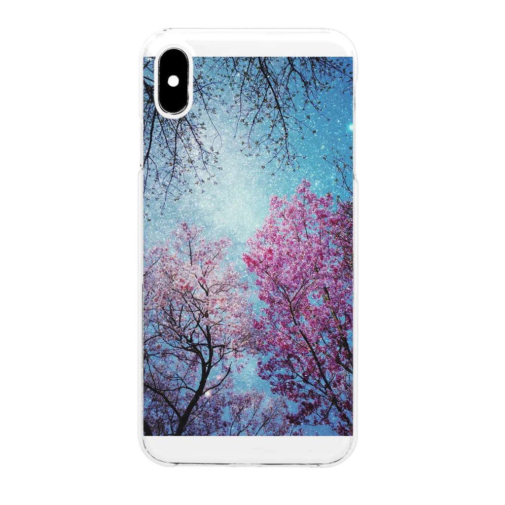 えあまてぃの桜×宇宙 Clear Smartphone Case