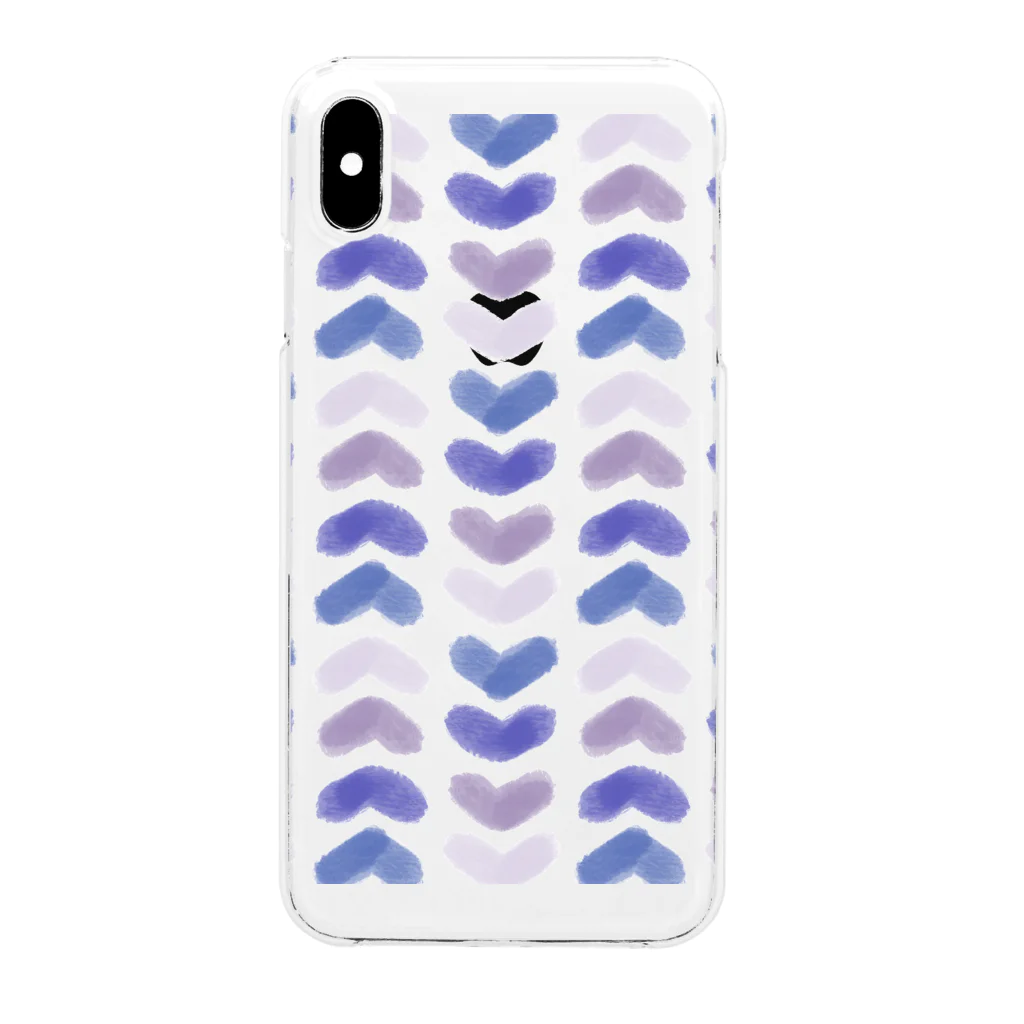 night_flightのwave _purple Clear Smartphone Case