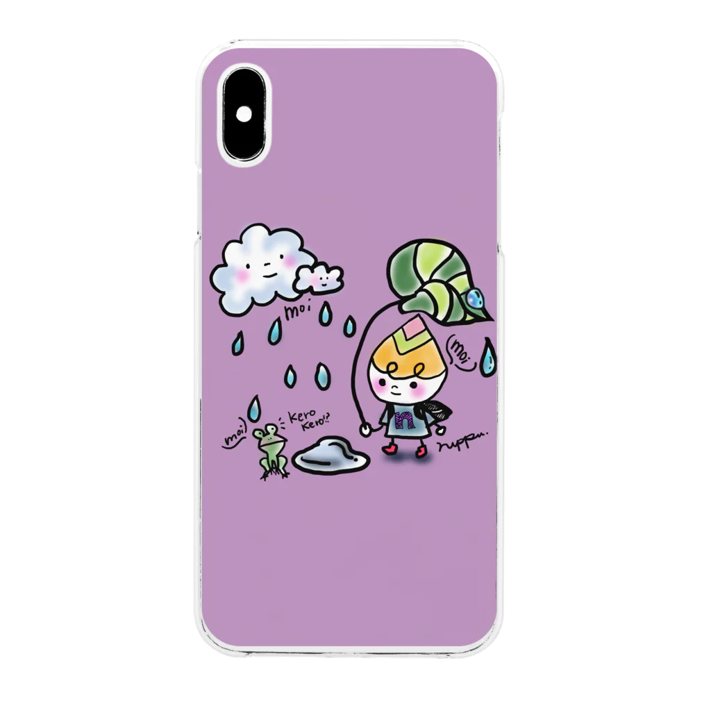 nuppuのTsubomiちゃん　雨も大好きシリーズA Clear Smartphone Case