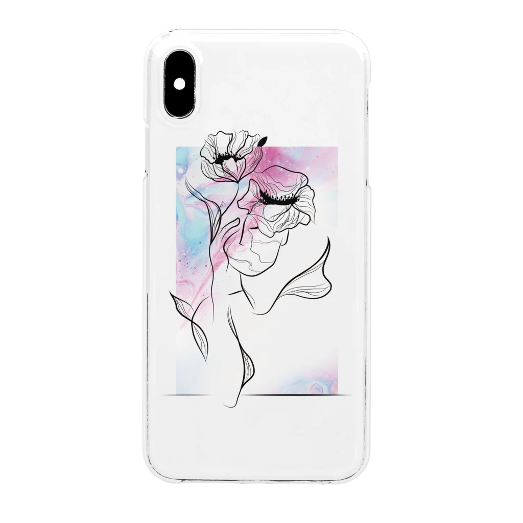 I_am_from_ThailandのFairy Flower Clear Smartphone Case