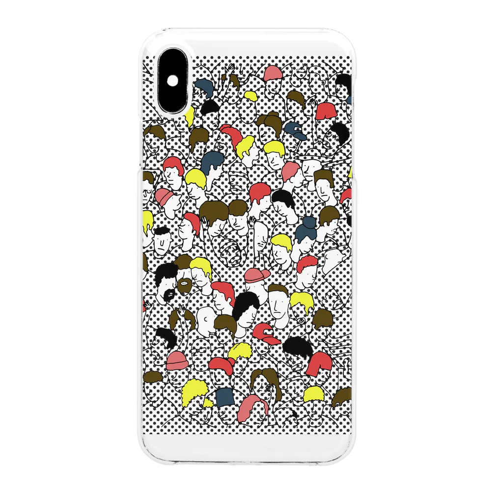 Keiji Art Shop (Japan)のCrowd スマートフォンクリアケース Clear Smartphone Case