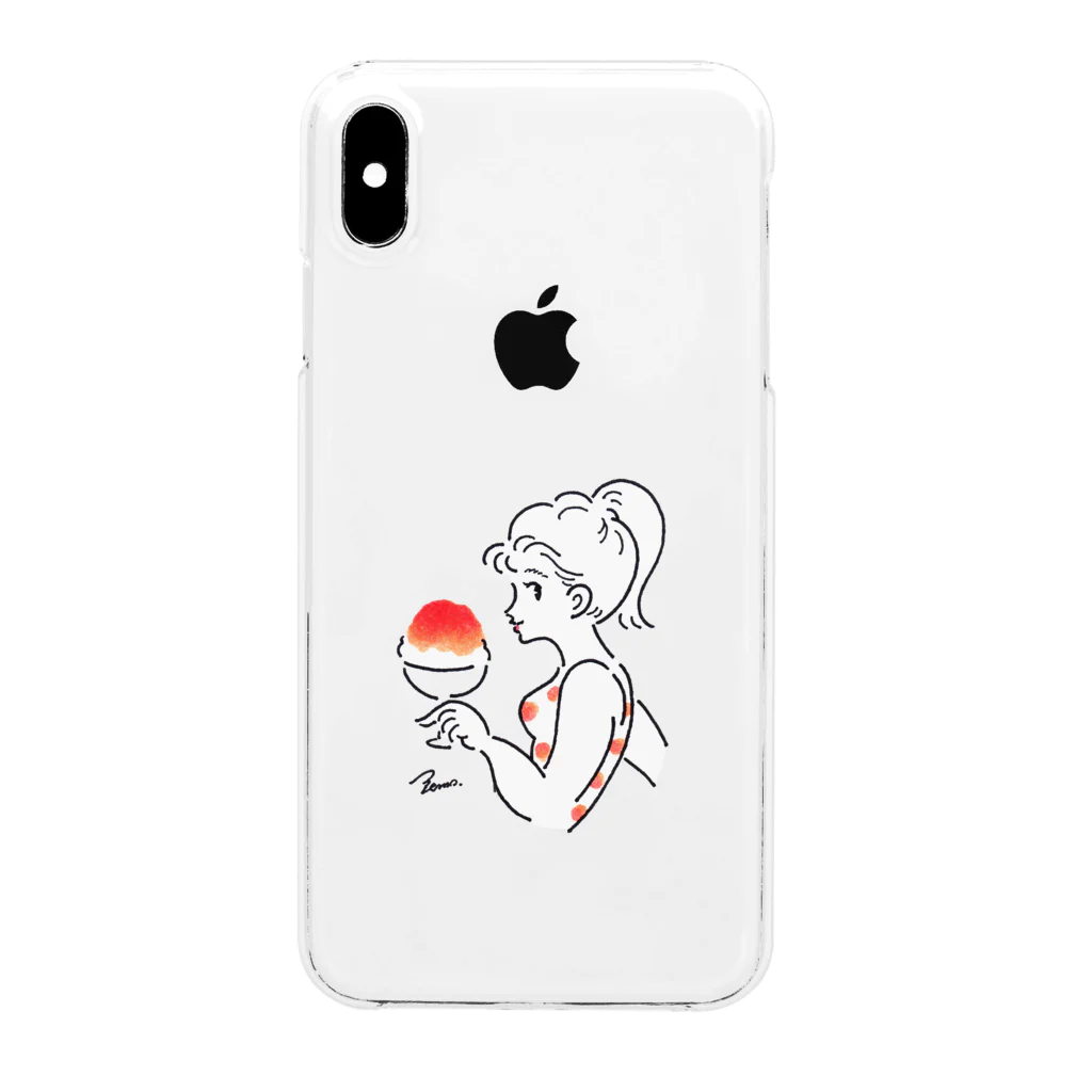 イラストレーターのサンレモのすもものかき氷 Clear Smartphone Case