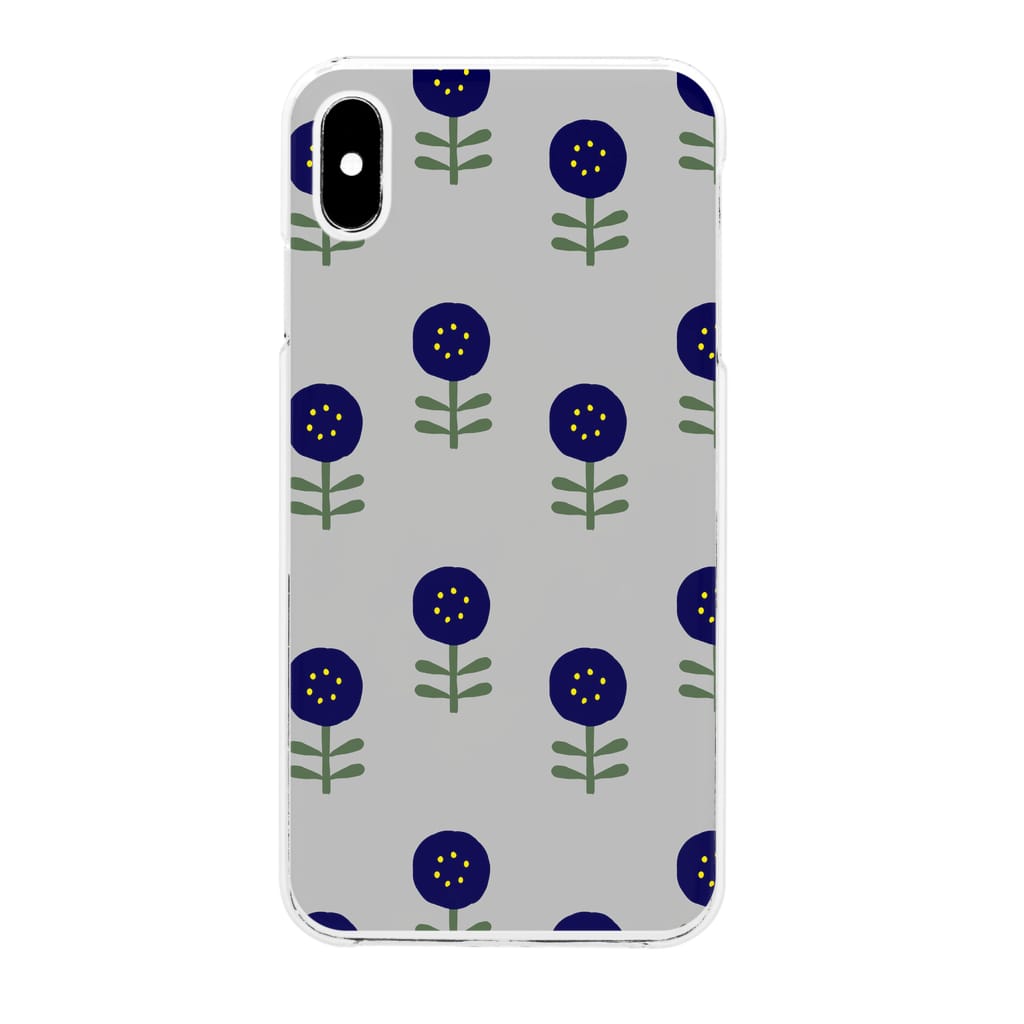 北欧 花柄 グレー 101 Sonoteniのクリアスマホケース Iphoneケース 通販 Suzuri スズリ