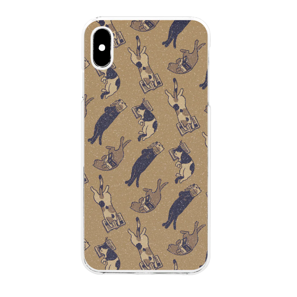 123izmの眠り猫BOOKS Clear Smartphone Case